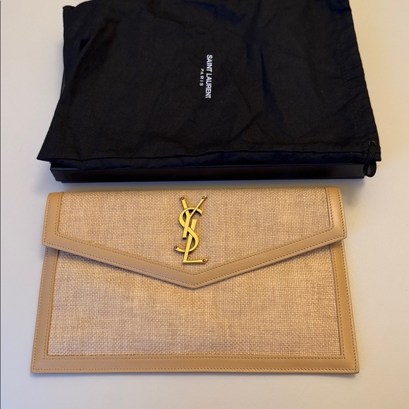Yves Saint Laurent Uptown Clutch Raffia - Picture 5 of 9